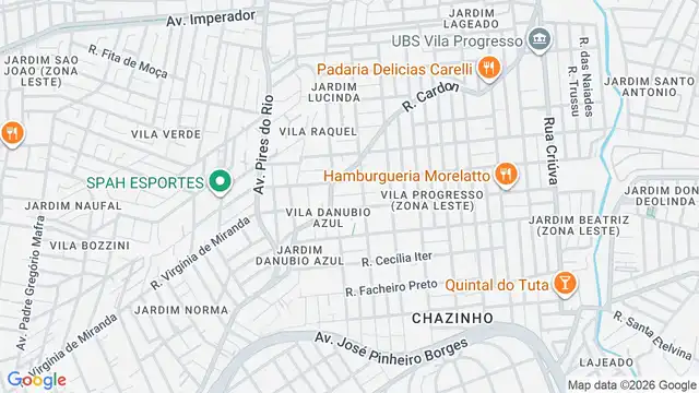 Mapa do bairro Vila Danubio Azul, Sao Paulo - SP