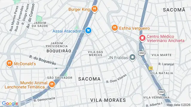 Mapa do bairro Vila das Mercês, Sao Paulo - SP