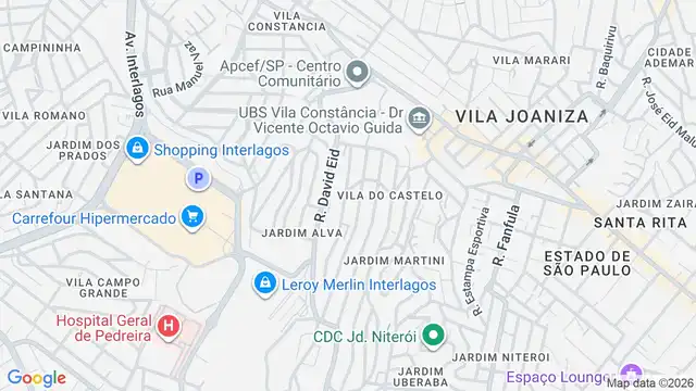 Mapa do bairro Vila do Castelo, Sao Paulo - SP