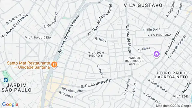 Mapa do bairro Vila Dom Pedro II, Sao Paulo - SP