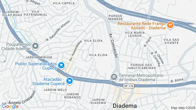 Mapa do bairro Vila Elida, Sao Paulo - SP