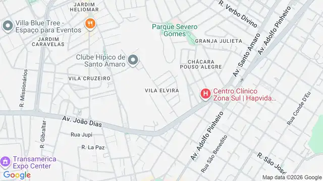 Mapa do bairro Vila Elvira, Sao Paulo - SP