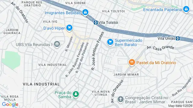 Mapa do bairro Vila Elze, Sao Paulo - SP