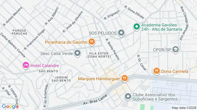 Mapa do bairro Vila Ester (Zona Norte), Sao Paulo - SP