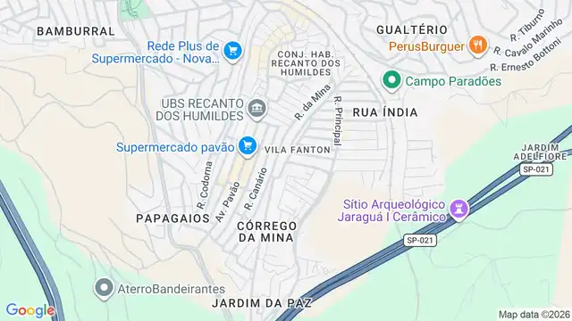 Mapa do bairro Vila Fanton, Sao Paulo - SP