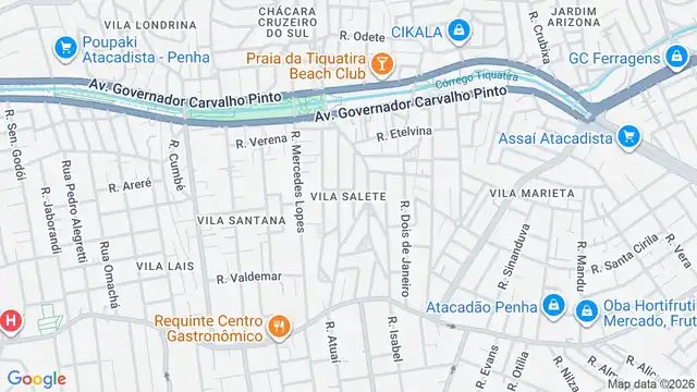 Mapa do bairro Vila Feliz, Sao Paulo - SP