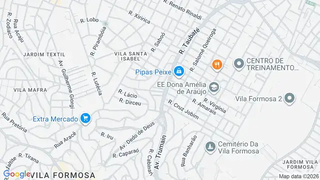 Mapa do bairro Vila Fernandes, Sao Paulo - SP