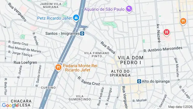 Mapa do bairro Vila Firmiano Pinto, Sao Paulo - SP