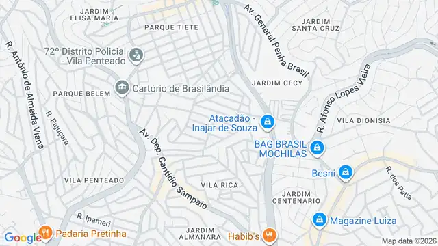 Mapa do bairro Vila Francos, Sao Paulo - SP