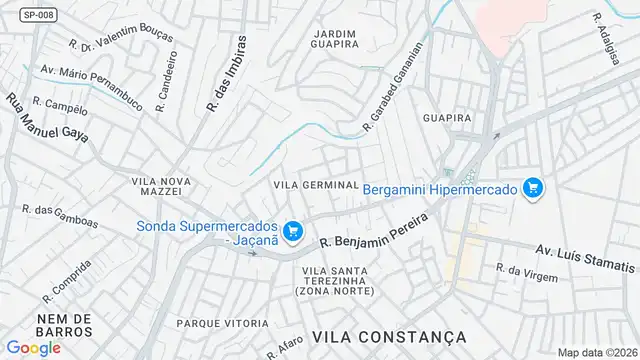 Mapa do bairro Vila Germinal, Sao Paulo - SP
