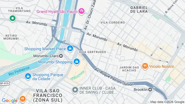 Mapa do bairro Vila Gertrudes, Sao Paulo - SP
