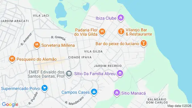 Mapa do bairro Vila Gilda, Sao Paulo - SP