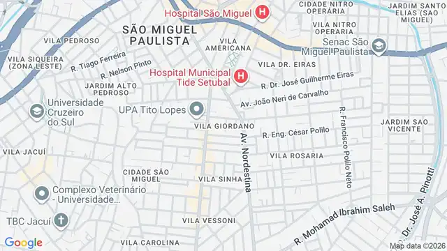 Mapa do bairro Vila Giordano, Sao Paulo - SP