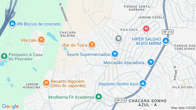 Mapa do bairro Vila Guiomar, Sao Paulo - SP