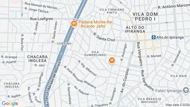 Mapa do bairro Vila Gumercindo, Sao Paulo - SP