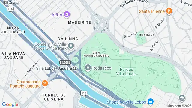 Mapa do bairro Vila Hamburguesa, Sao Paulo - SP