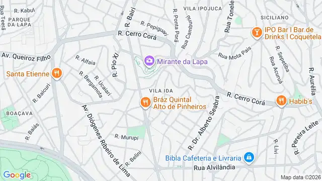 Mapa do bairro Vila Ida, Sao Paulo - SP