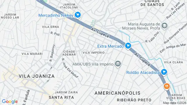 Mapa do bairro Vila Imperio, Sao Paulo - SP