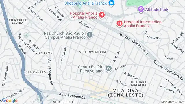 Mapa do bairro Vila Invernada, Sao Paulo - SP