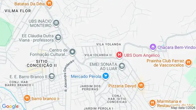 Mapa do bairro Vila Iolanda II, Sao Paulo - SP