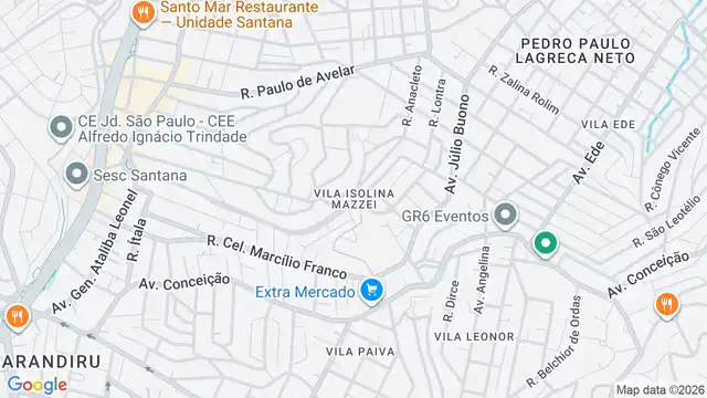 Mapa do bairro Vila Isolina Mazzei, Sao Paulo - SP