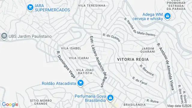 Mapa do bairro Vila Itaberaba, Sao Paulo - SP