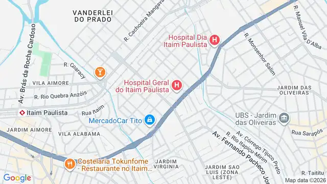 Mapa do bairro Vila Itaim, Sao Paulo - SP