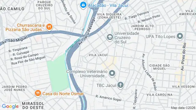 Mapa do bairro Vila Jacuí, Sao Paulo - SP