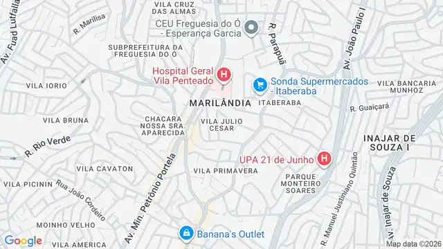 Mapa do bairro Vila Julio Cesar, Sao Paulo - SP