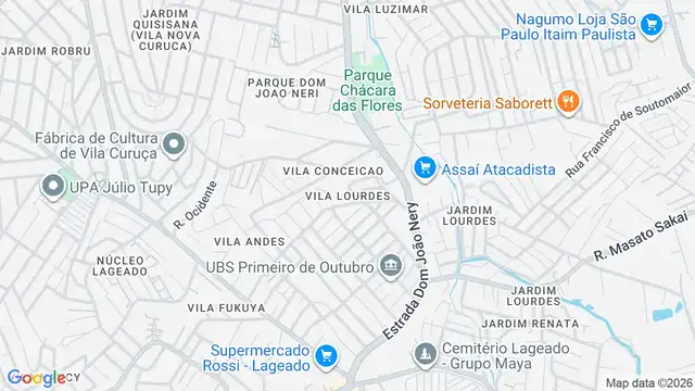 Mapa do bairro Vila Lourdes, Sao Paulo - SP