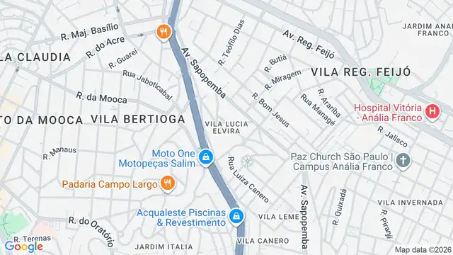 Mapa do bairro Vila Lucia Elvira, Sao Paulo - SP