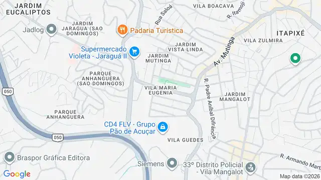 Mapa do bairro Vila Maria Eugenia, Sao Paulo - SP