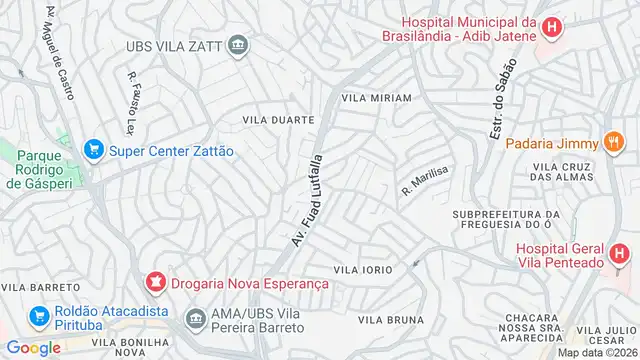 Mapa do bairro Vila Maria Trindade, Sao Paulo - SP
