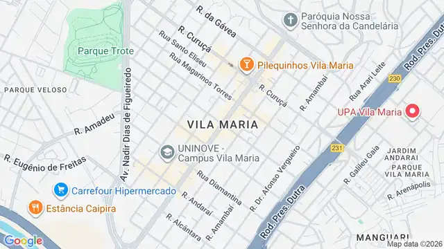 Mapa do bairro Vila Maria, Sao Paulo - SP