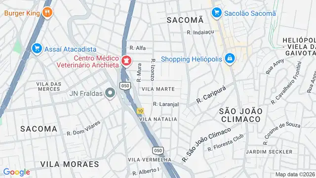 Mapa do bairro Vila Marte, Sao Paulo - SP