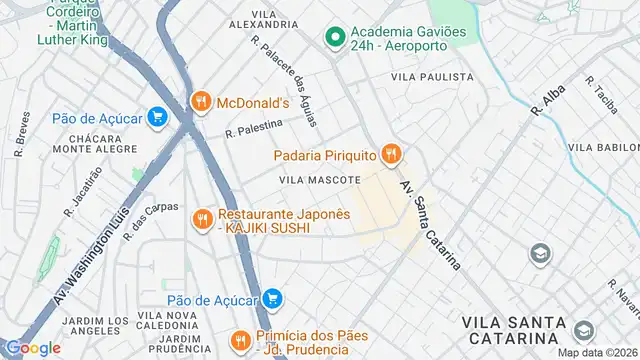 Mapa do bairro Vila Mascote, Sao Paulo - SP