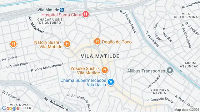 Mapa do bairro Vila Matilde, Sao Paulo - SP