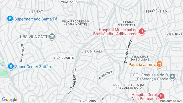 Mapa do bairro Vila Miriam, Sao Paulo - SP