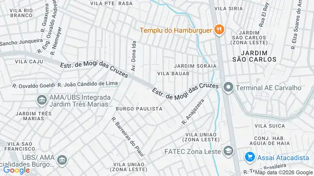 Mapa do bairro Vila Mirim, Sao Paulo - SP