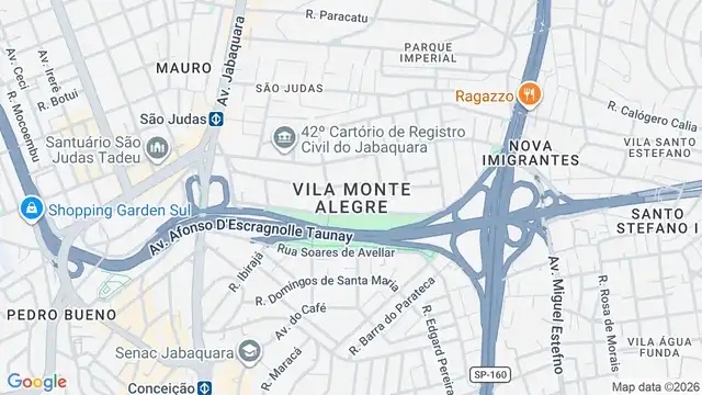 Mapa do bairro Vila Monte Alegre, Sao Paulo - SP