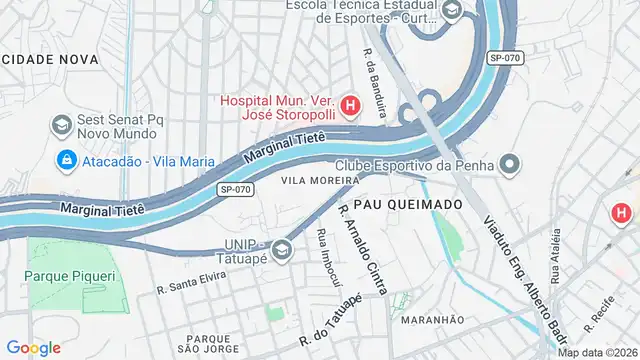 Mapa do bairro Vila Moreira, Sao Paulo - SP