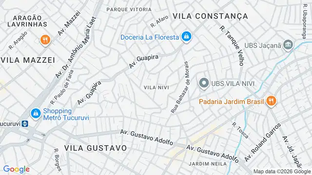 Mapa do bairro Vila Nivi, Sao Paulo - SP