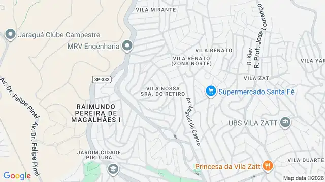 Mapa do bairro Vila Nossa Senhora do Retiro, Sao Paulo - SP