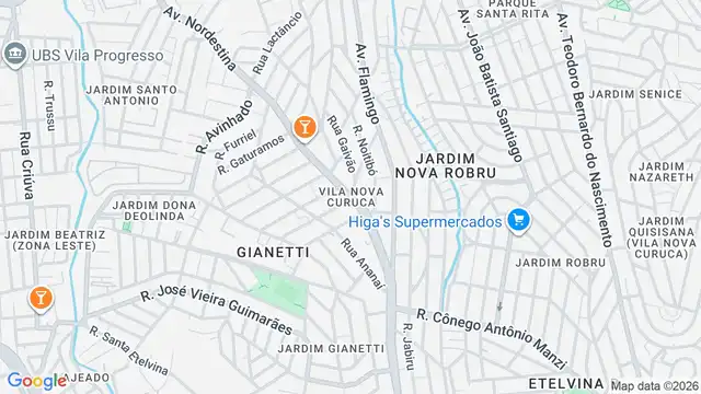 Mapa do bairro Vila Nova Curuçá, Sao Paulo - SP