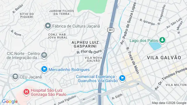 Mapa do bairro Vila Nova Galvão, Sao Paulo - SP