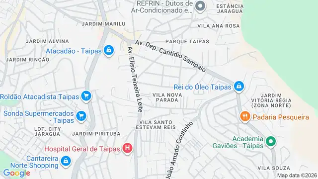 Mapa do bairro Vila Nova Parada, Sao Paulo - SP