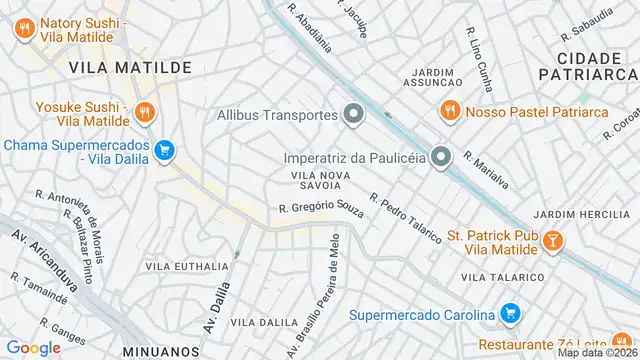 Mapa do bairro Vila Nova Savoia, Sao Paulo - SP