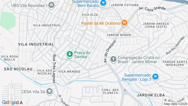 Mapa do bairro Vila Nova Utinga, Sao Paulo - SP