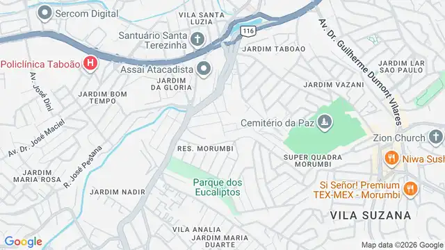 Mapa do bairro Vila Olga Cecília, Sao Paulo - SP