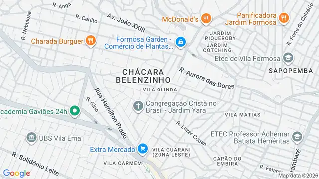 Mapa do bairro Vila Olinda, Sao Paulo - SP